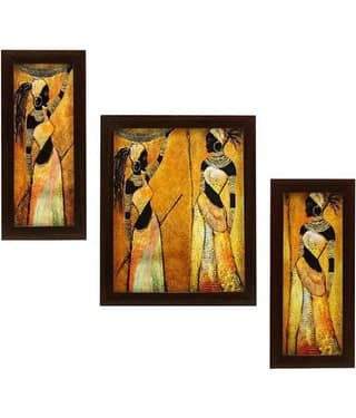 Indianara Synthetic Painting With Frame