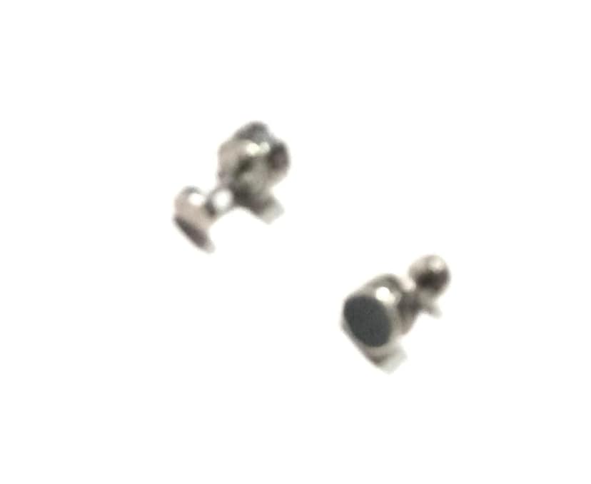 Nawani 1 Pair Mens Jewellery Silver, Black Studs Earring/Earring for Men/Boys/Boyfriend. view 4
