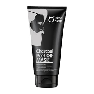 Qraa Men Activated Charcoal Peel Off Mask for Men, Deep Cleansing, Blackheads Removal, Dead Skin Removal - 100gm