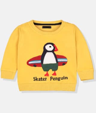 Mustmom Cute Winter Unique Printed Comfortable Sweatshirt for Baby Girls