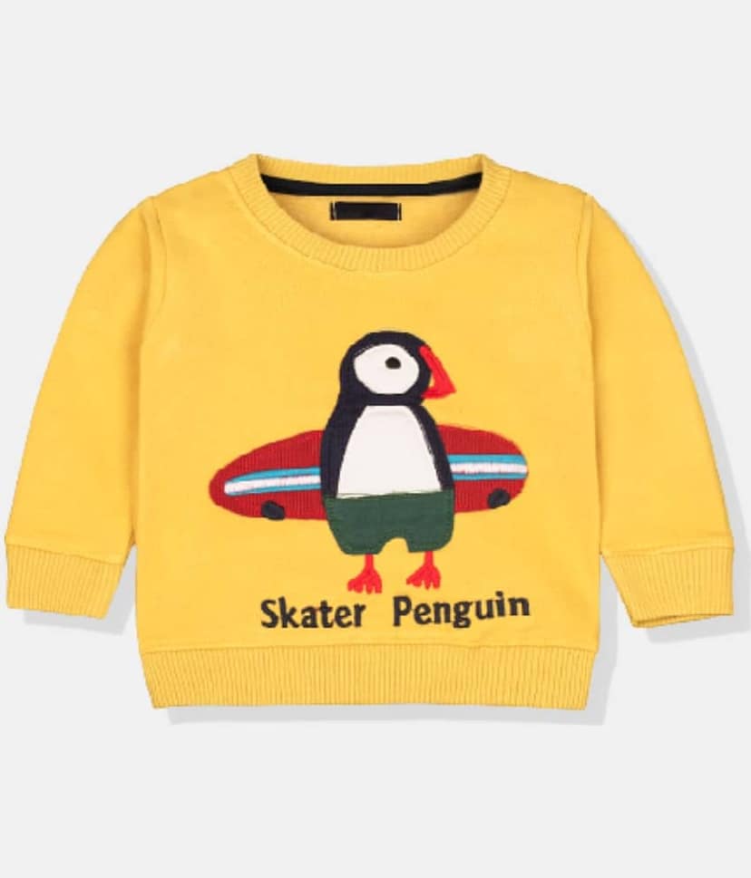 Mustmom Cute Winter Unique Printed Comfortable Sweatshirt for Baby Girls
