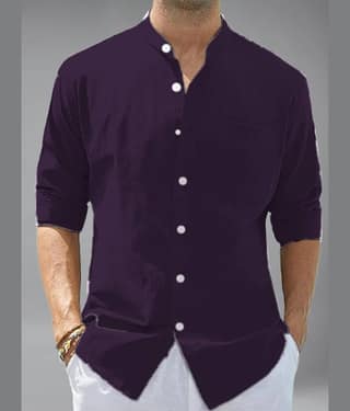 Apektra Cotton Blend Slim Fit Solids Full Sleeves Men's Casual Shirt - Coffee ( Pack of 1 )