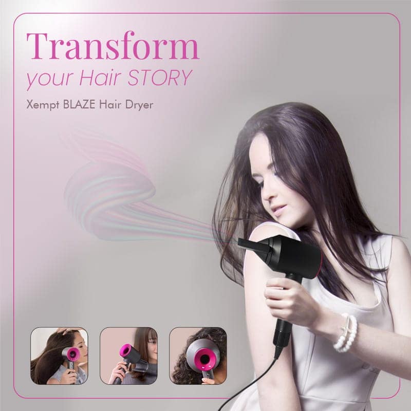 XEMPT 1400W BLAZE SUPERSONIC HAIR DRYER, BRUSHLESS| 5 MAGNETIC ATTACHMENTS| MICRO PROCESSOR Hair Dryer view 2