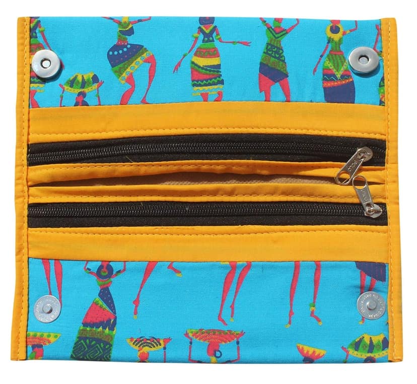 Mandhania Handcrafted Warli Print Multicolour Women's Wallet- Pack of 4 view 3