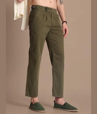 Bene Kleed Relax Men's Chinos - Olive ( Pack of 1 )