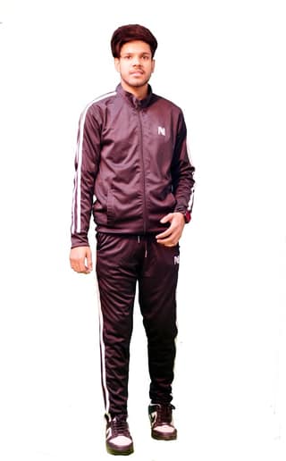 NVA Men's Gym, Yoga, Sports, Running Active Wear Regular Fit Color Block Tracksuit Set With Zipper Pockets