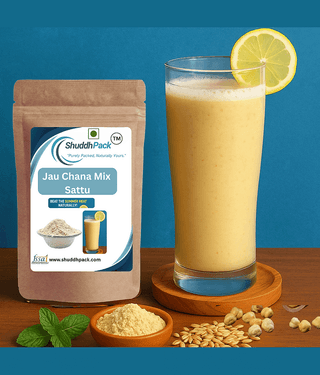 ShuddhPack Multigrain Mix Sattu, Organic Jau Chana Mix, 460 gm