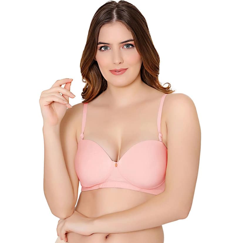 Bodycare cotton spandex wirefree convertible straps Seamless padded bra-6575B