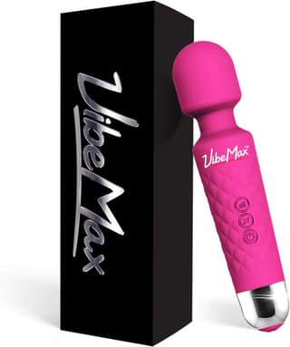 Handheld Cordless Personal Wand Massager – Waterproof, USB Rechargeable, 20 Vibration Patterns, 8 Speeds, Memory Feature, Skin-Soft Silicone for Ultimate Relaxation Tool