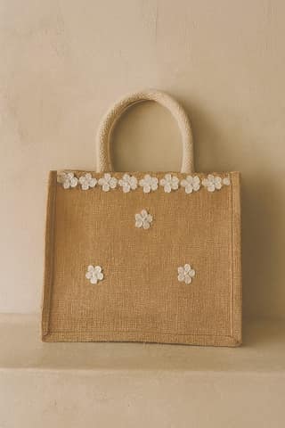 Eco-Friendly Jute Tote Bag with Rope Handles - Stylish & Reusable