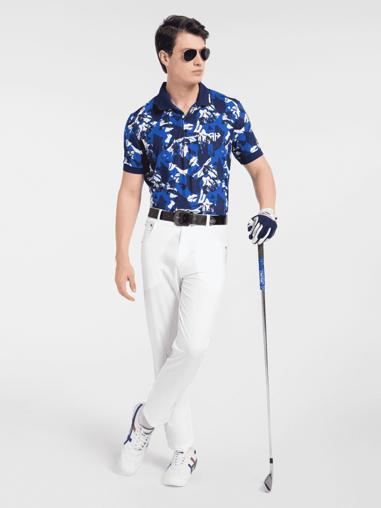 AH Ultra - Blue Tropical Maze Polo