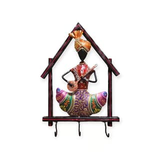 Aaradhya Creations Handcrafted Metal Rajasthani Tribal Musician Key Holder