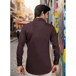 Casualbud Black Men's Cotton Regular Fit Shirt view 2