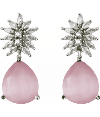 gilher - Light Pink Danglers Earrings ( Pack of 1 )