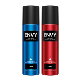 Envy Pack of 2 Deos For Men (Dark + Fiery) - 140ml Each