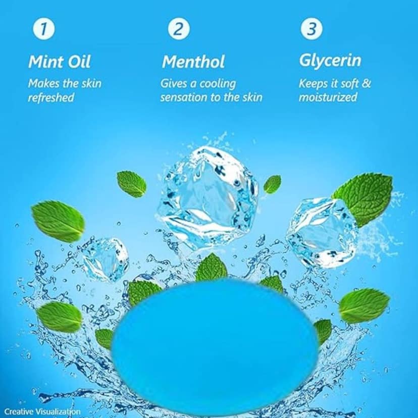 SHIWALYA Natural Cool Mint Soap || Handmade Bathing Soap || Herbal Soft & Radiant Skin || Suitable for All Skin Types (Pack of 6) view 5