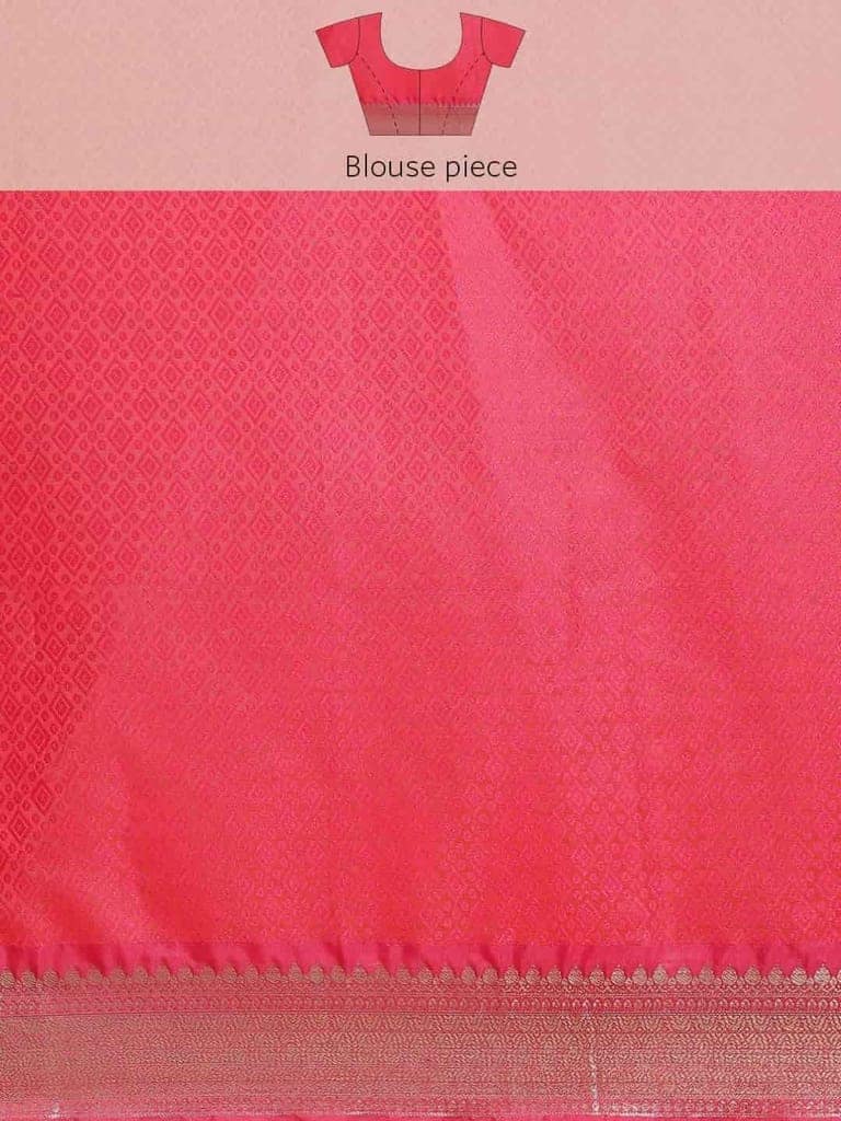Women's Ikkat Designer Silk Saree With Unstiched Blouse Piece view 5