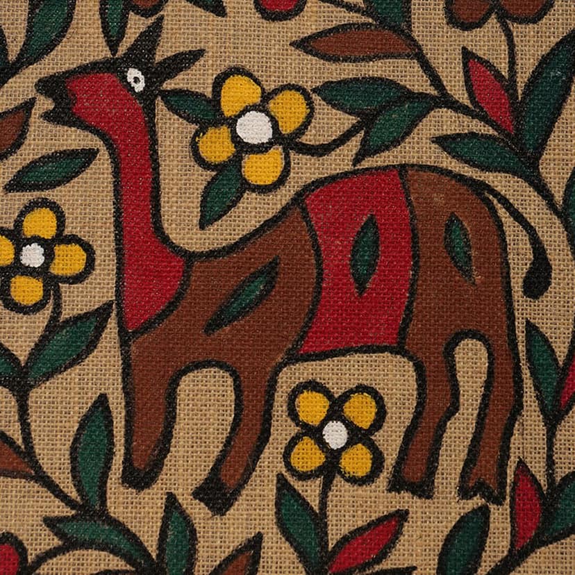 Jharcraft Jute Bag with Sohrai painting (BG00694) view 10