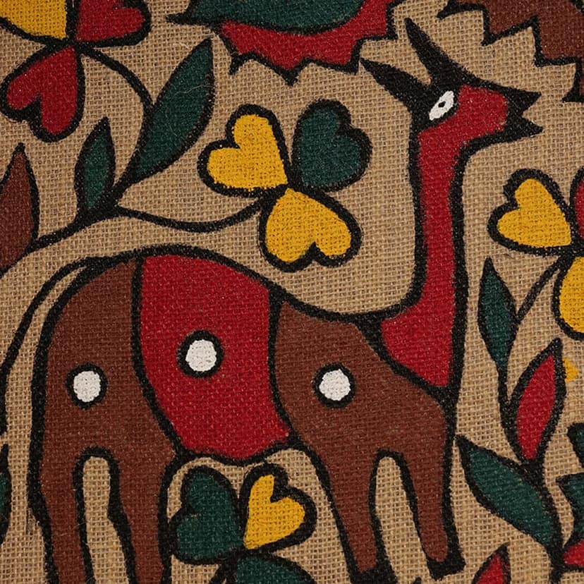Jharcraft Jute Bag with Sohrai painting (BG00694) view 5