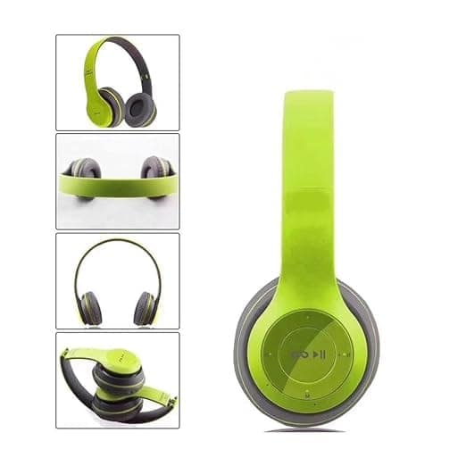 P47 Wireless Over Ear Bluetooth Headphones with Mic (Green) view 5