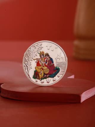 Enchanting Radha Krishna 10 gram 999 Silver Coin