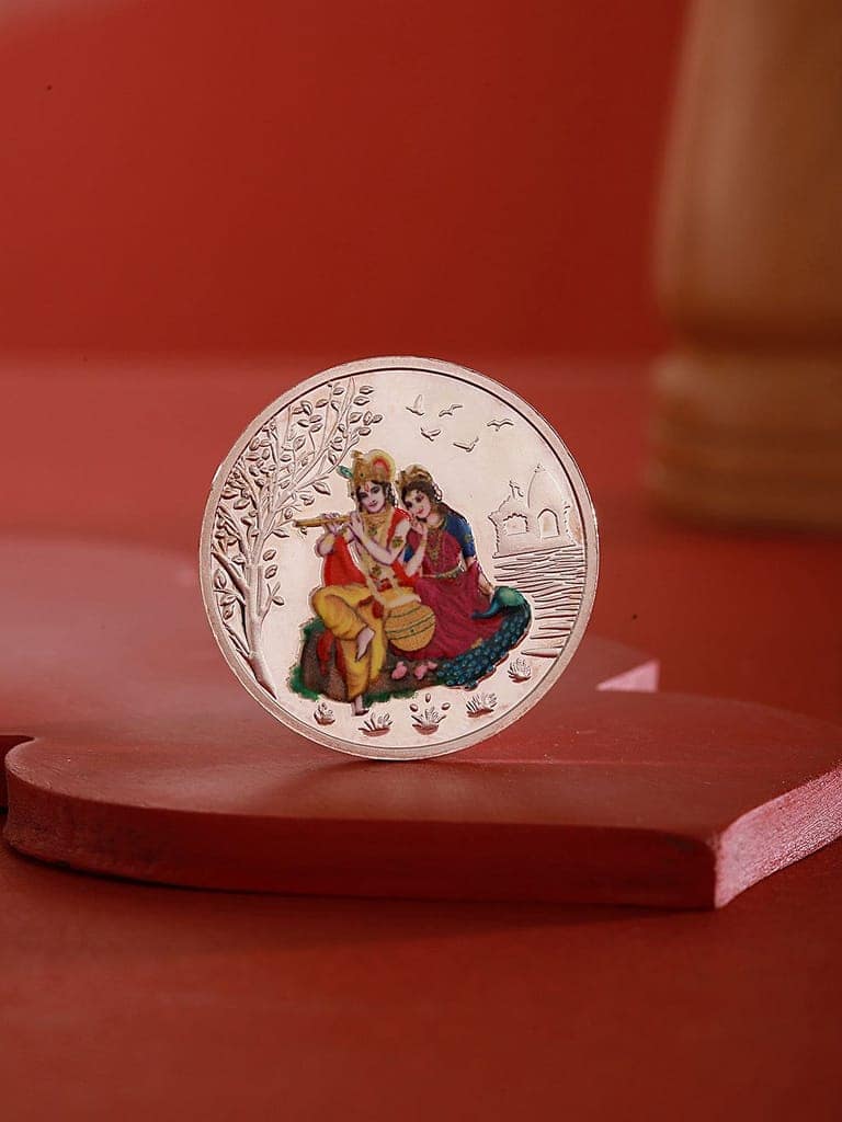 Enchanting Radha Krishna 10 gram 999 Silver Coin