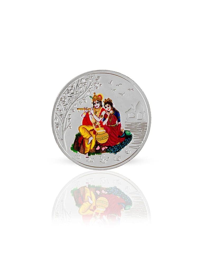 Enchanting Radha Krishna 10 gram 999 Silver Coin view 6