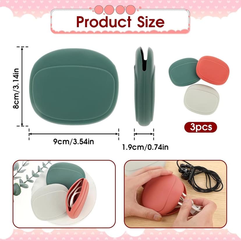 SILICONE DATA CABLE STORAGE CASE view 2