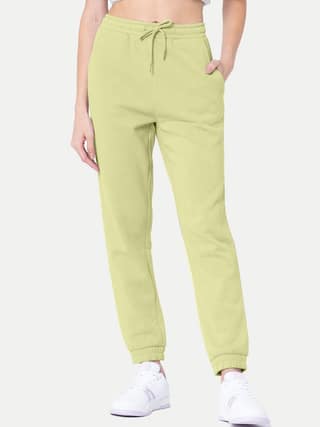 Womens Apple green Solid Joggers