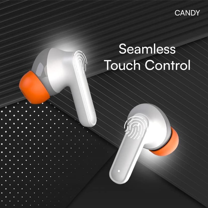 HAPIPOLA TWS Candy Immersive Audio | Ai-ENC | Bluetooth v5.2 13mm Driver | 100 Hours Stand-by 23 Hours Combined Playback | Touch Control Type C Interface | Good Bass view 5