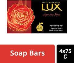Lux Hypnotic Rose Egyptian Rose & Musk Vanilla Perfumed Bar, 75 G (Pack Of 4)