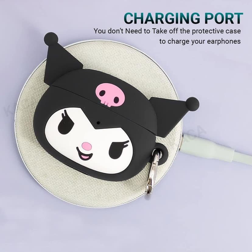 LIRAMARK Cute Cartoon Design Case Cover for AirPods 1 & 2, Designer case for Apple airpods 1st and 2nd Generation case (Hello Kitty) view 3