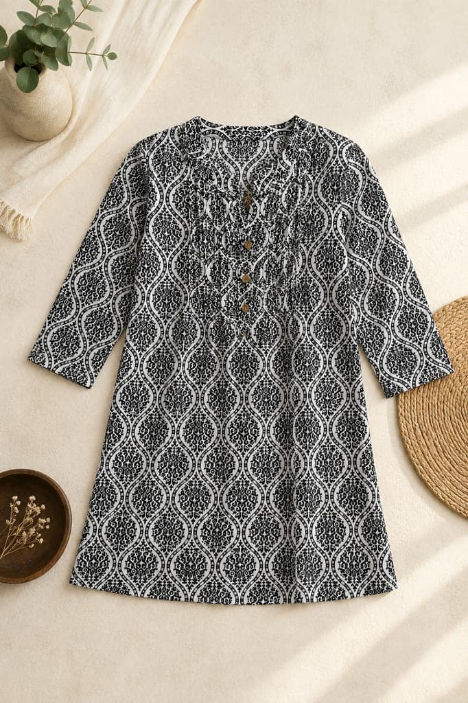 Glamvila Charcoal Charm Kurti view 4