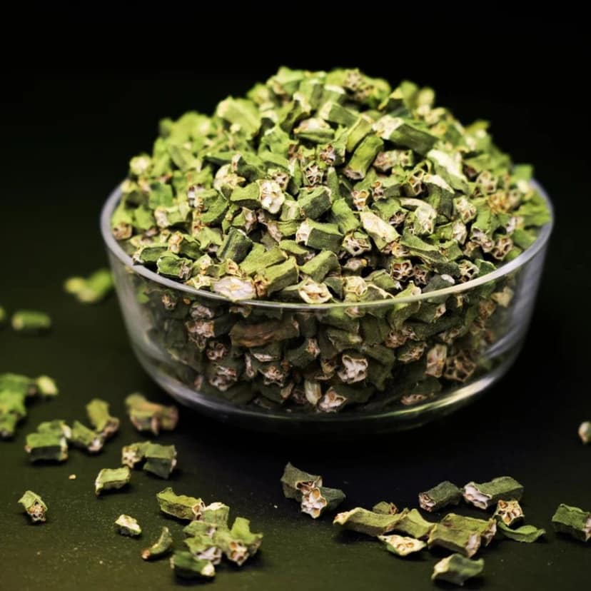 DR. RENGA'S SOLAR DELIGHTS Solar Dried Okra (Bhindi/Ladies Finger) | Dehydrated Dried Vegetable for Cooking | Use in Curries, Sambar & Crispy Fry | 100g view 3
