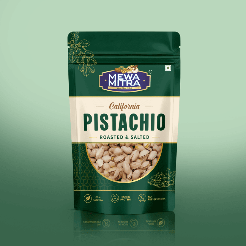 MewaMitra California Pistachios 250g | Roasted & Salted Pista