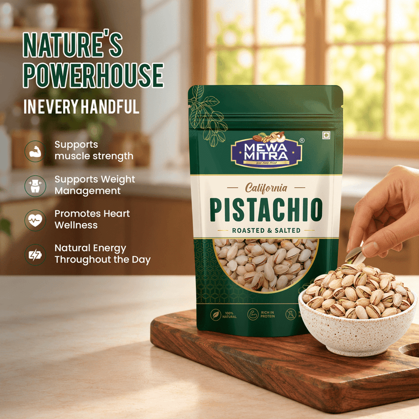 MewaMitra California Pistachios 250g | Roasted & Salted Pista view 5