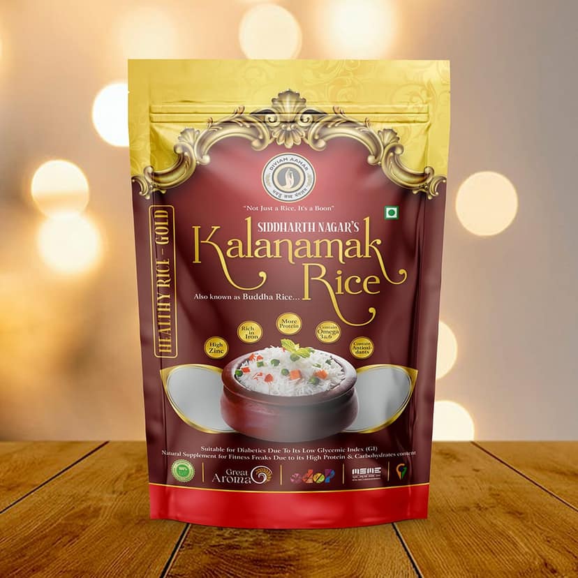 Kalanamak Rice Gold ( High Zinc, More iron, contain Omega 3&6, micronutrients like Anthocyanin and Vitamin) Low Glycemic Index