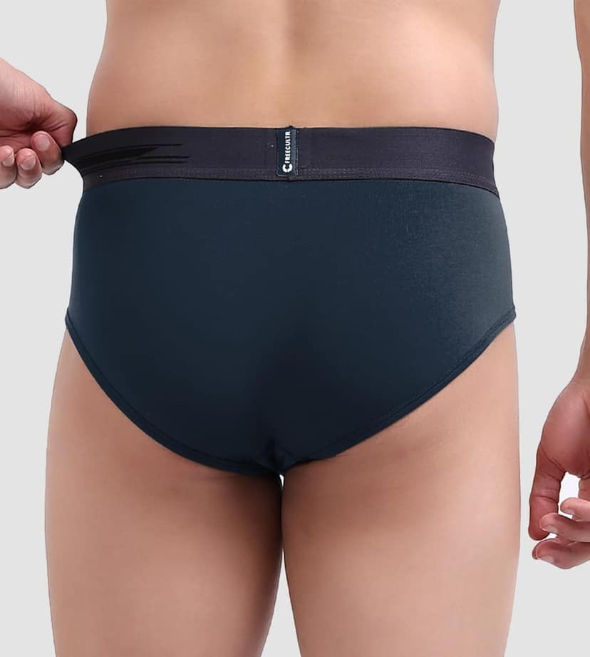 FREECULTR Men's Underwear Anti Bacterial Micromodal Airsoft Brief - Non Itch No Chaffing Sweat Proof Pack of 1-Prussian Blue view 3