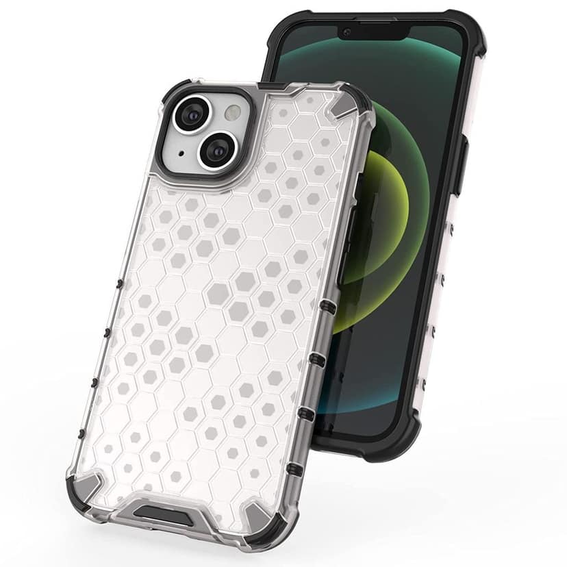 Faircost for iPhone 13 Hybrid Shockproof Back Cover Hard Outside Soft Inside- (Polycabonate::Transparent) view 3