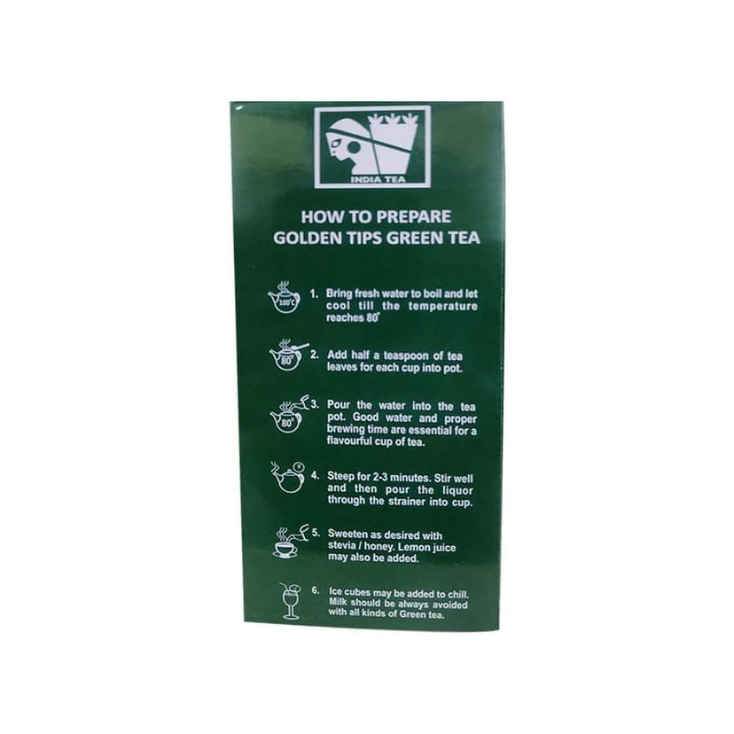 Golden Tips Whole Leaf Tea Sourced from Darjeeling Green Tea Teabags, Refreshing & Aromatic, Rich in Antioxidants, (25 Bags, 50 Gram) view 7