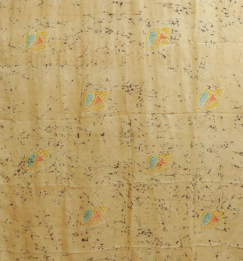 Handcrafted Batik Print Mulberry Silk Saree view 3