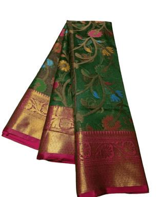 Woven Banarasi Organza Saree with Blouse Piece