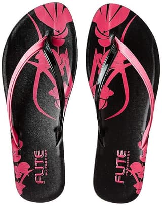 FLITE Women's Pink and White PU Slippers PUL-05