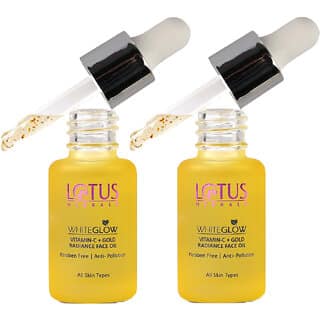 Lotus Herbals Whiteglow Vitamin C And Gold Radiance Face Oil For Dull Dry Skin Intense Hydration 15Ml (Pack Of 2)