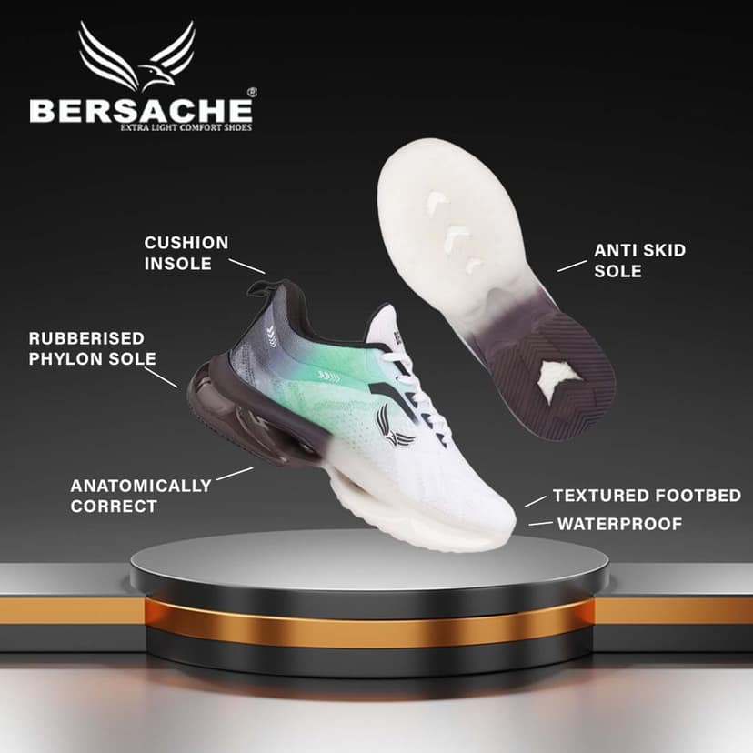 Bersache Premium Sports ,walking,Gym,cricket, Trending Running Shoes For Men's/ Boy's Blue view 7
