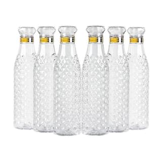 Diamond Cut BPA-Free Plastic Water Bottle Set (6-Pack)