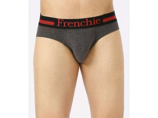 FRENCHIE Casuals 4001 Men Solid Cotton Briefs in Assorted Colours Pack of 6 - L
