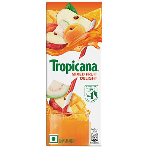 Tropicana Delight Fruit Juice - Mixed Fruit, 180 ml Tetra