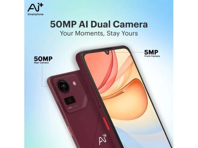 Ai+ Pulse Smartphone, 6GB RAM, 128GB Storage - Red view 3