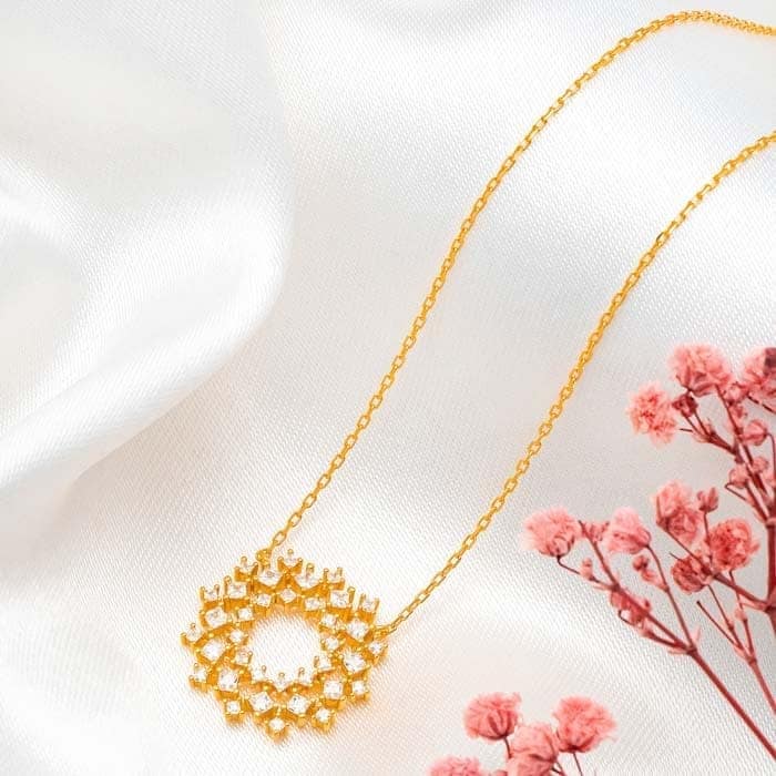 18k Gold Plated Silver Imperial Necklace view 3